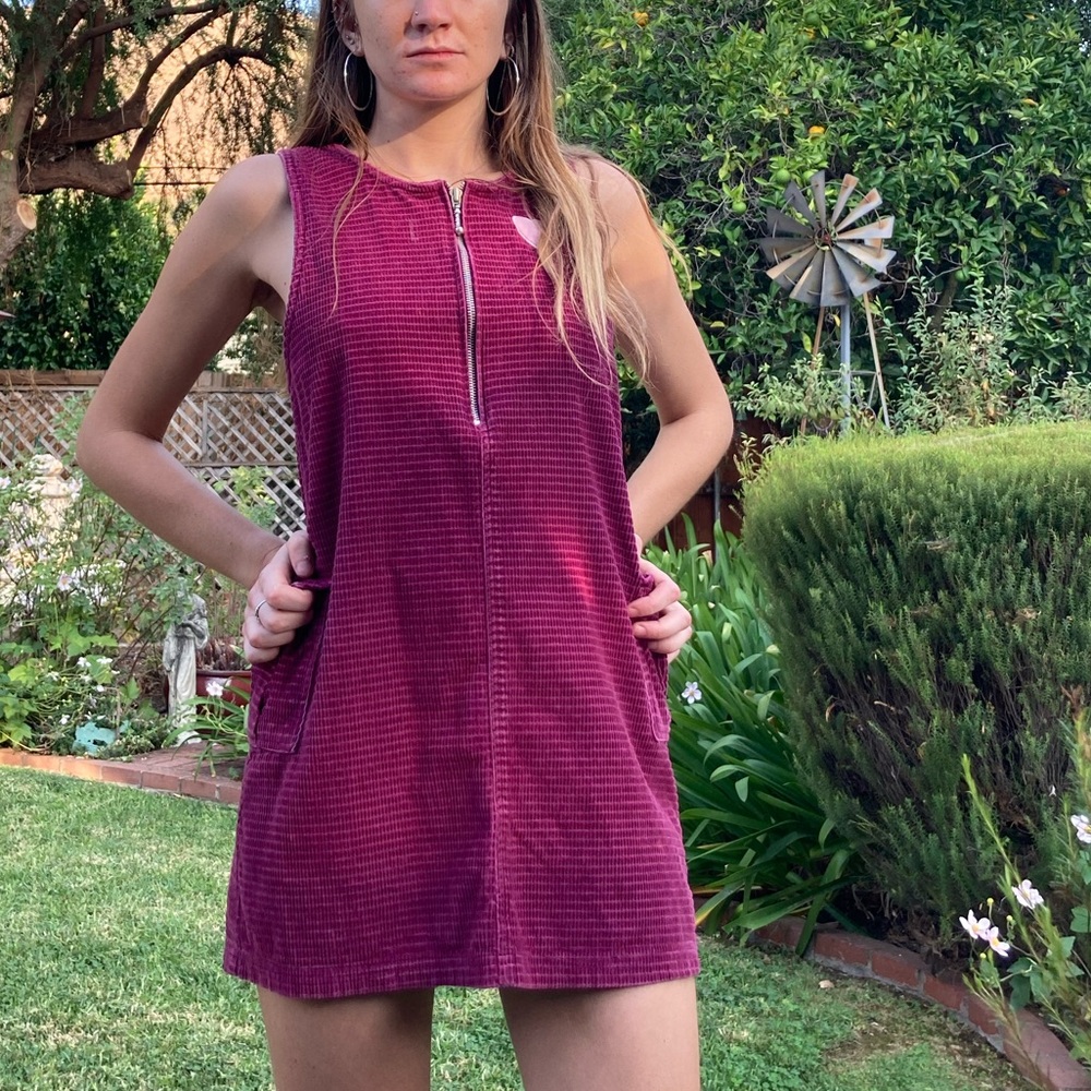 90s y2k burgundy heart dress